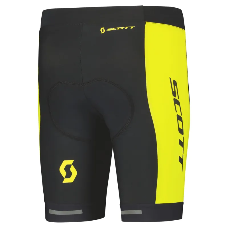 Scott RC Pro Junior Lycra Shorts - Black/Sulphur Yellow-1