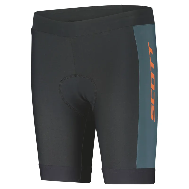 Scott RC Pro Junior Lycra Shorts - Black/Aruba Green