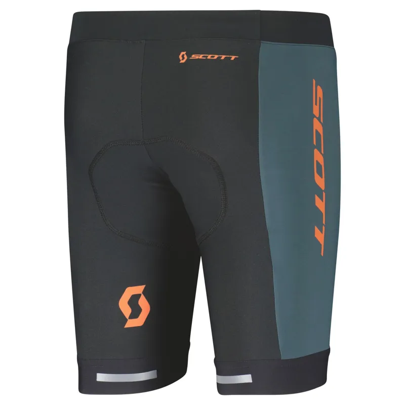 Scott RC Pro Junior Lycra Shorts - Black/Aruba Green-1
