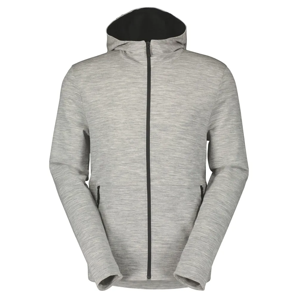 uPRISE Bikes Scott Commuter Merino Men's Hoodie - Grey Melange | Price match, 365 day return s, 18-Month Warranty, Finance Available & Free UK Delivery