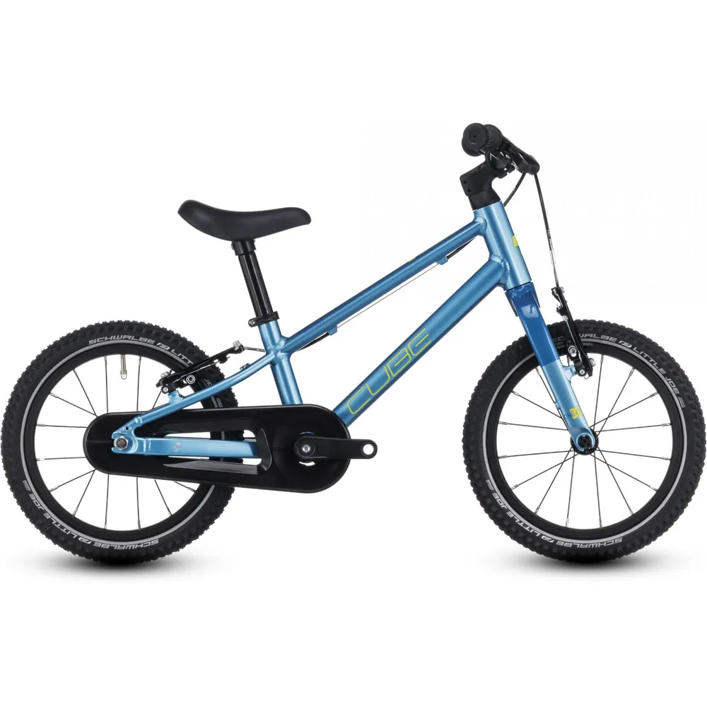 uPRISE Bikes Cube Numove 140 14w 2025 Kids Bike - Blue/Lime | Price match, 365 day return s, 18-Month Warranty, Finance Available & Free UK Delivery