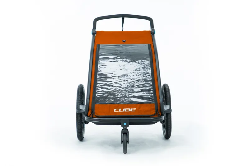 Cube Kids Trailer Double CMPT - X Actionteam Grey/Orange-2