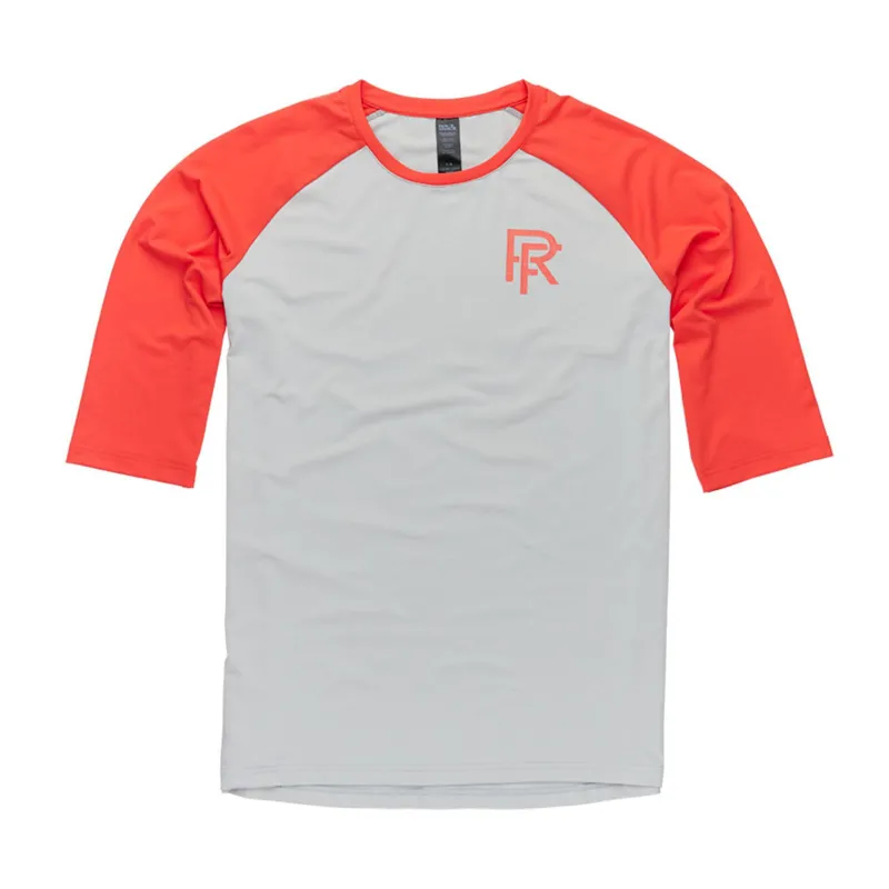 Race Face Commit 3/4 Sleeve Tech Men's Jersey - Grey/Coral