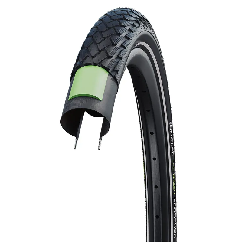 Schwalbe Green Marathon Folding Bike Tyre - Black-2