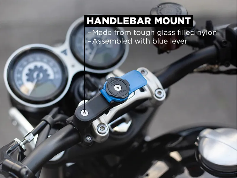 Quad Lock Motorcycle Handlebar Mount V2 - Black-3
