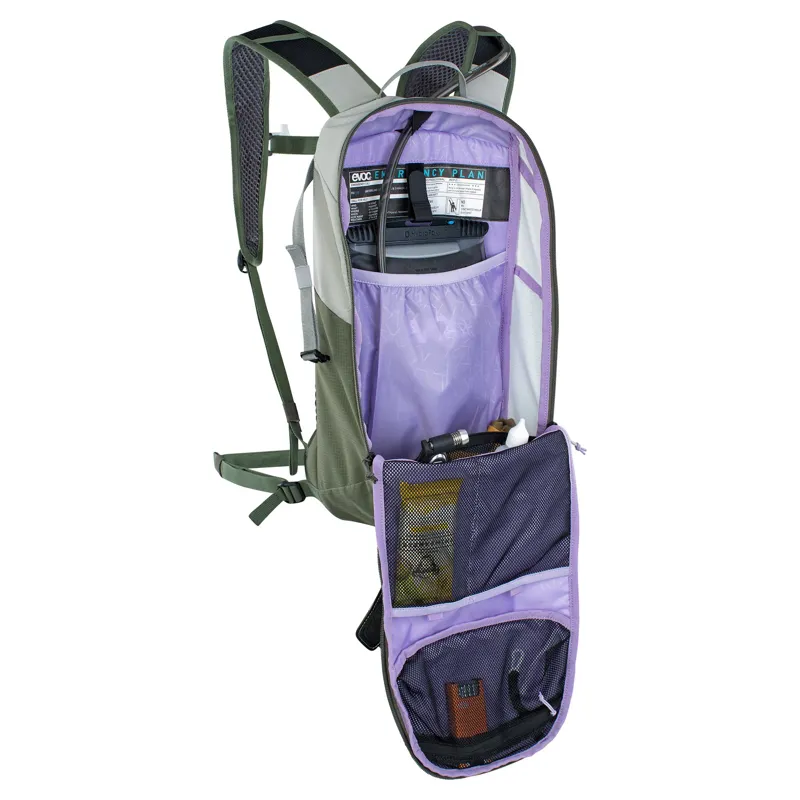 Evoc Ride Performance Backpack 8 + 2 Litre Bladder - Stone/Dark Olive-2