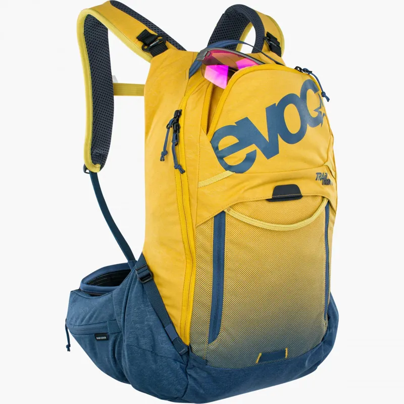 Evoc Trail Pro Protector 16 Litres Backpack - Curry/Denim-2