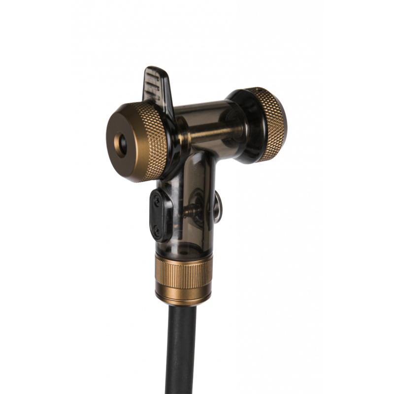 Topeak JoeBlow Tubi 2stage Track Pump - Black/Gold-2