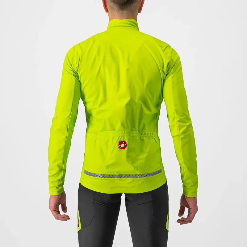 Castelli Go Men's Windproof Jacket - Electric Lime/Black-2