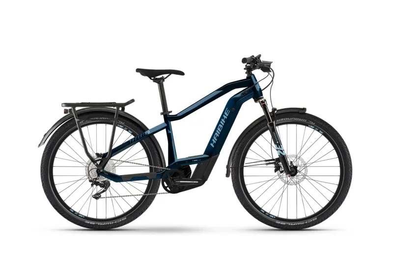 Haibike Trekking 8 High Electric Hybrid Bike - Royal Blue/Blue