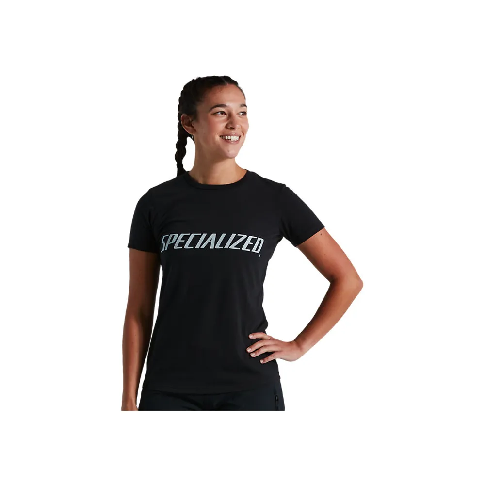 uPRISE Bikes Specialized Womens Wordmark T-Shirt - Black | Price match, 365 day return s, 18-Month Warranty, Finance Available & Free UK Delivery