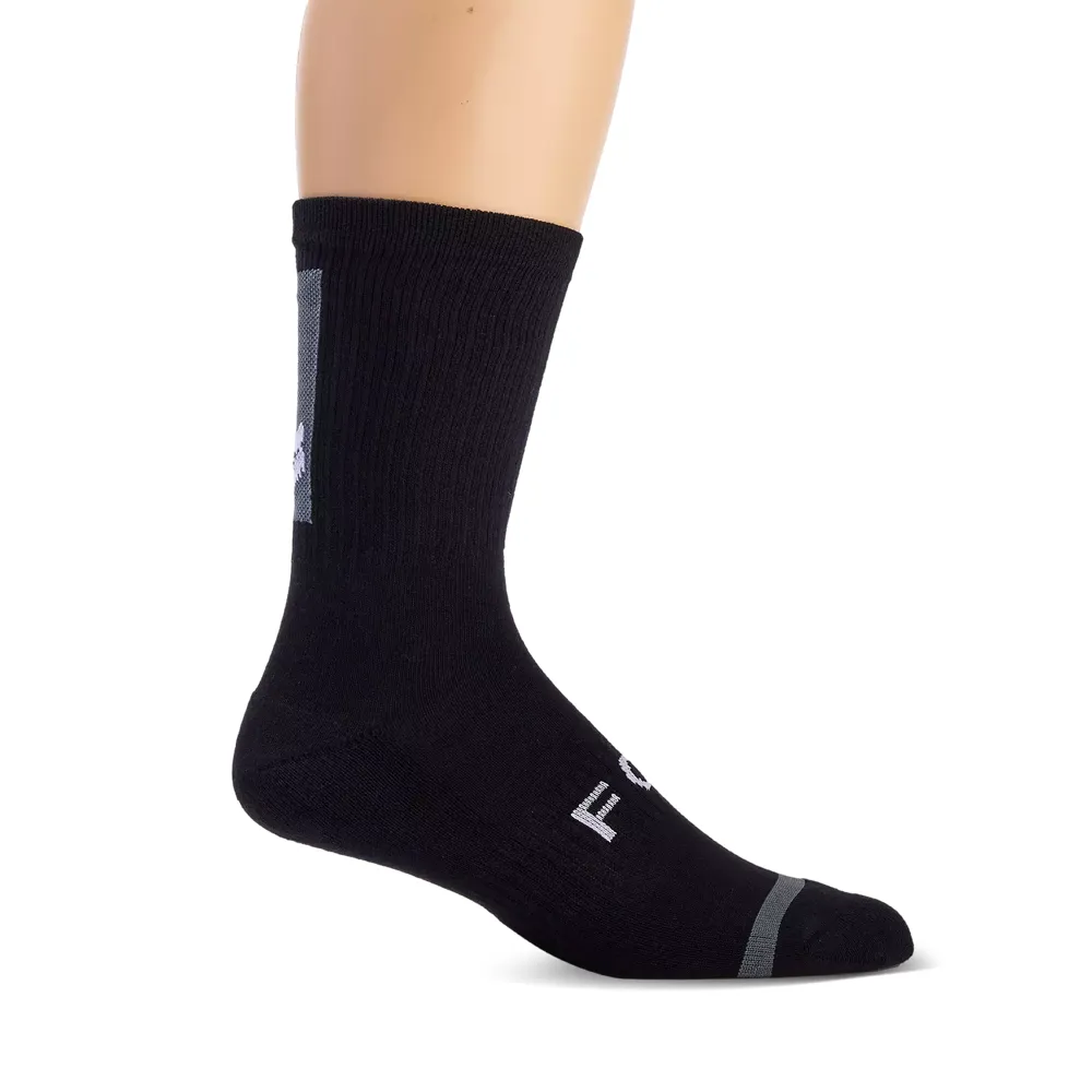 uPRISE Bikes Fox Clothing Fox Racing 8 Inch Defend Cycling Socks - Black | Price match, 365 day return s, 18-Month Warranty, Finance Available & Free UK Delivery