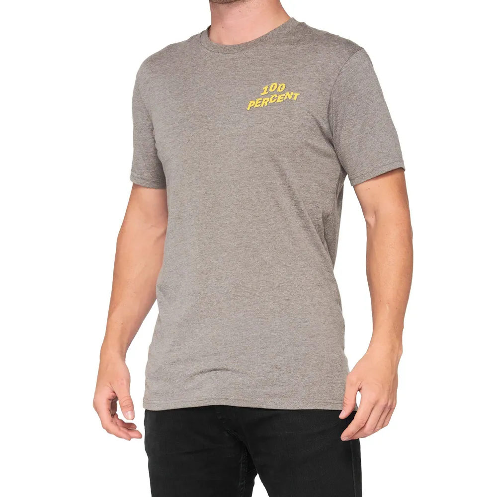 uPRISE Bikes 100 Percent Dakota T-Shirt - Heather Grey | Price match, 365 day return s, 18-Month Warranty, Finance Available & Free UK Delivery