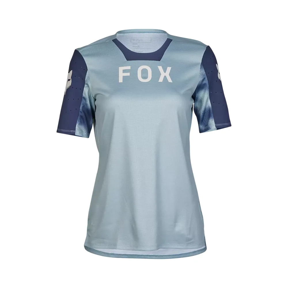 uPRISE Bikes Fox Clothing Defend Taunt Women's Short Sleeve Jersey - Metal Grey | Price match, 365 day return s, 18-Month Warranty, Finance Available & Free UK Delivery
