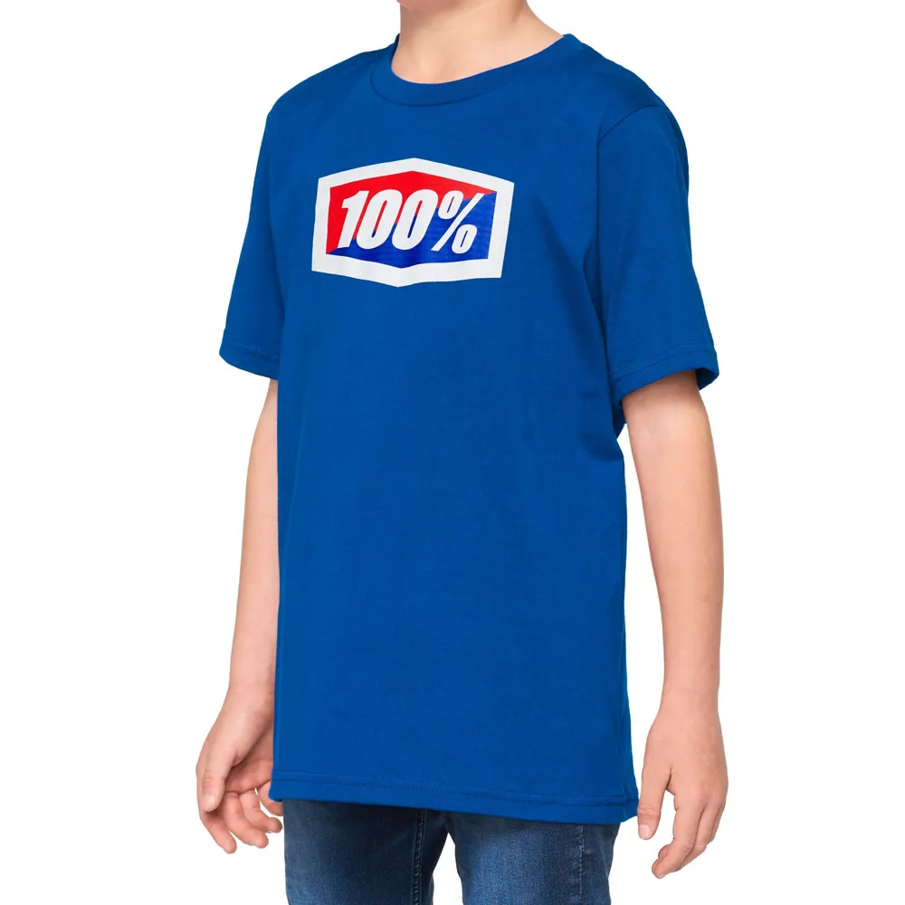 uPRISE Bikes 100 Percent Official Youth T-Shirt - Blue | Price match, 365 day return s, 18-Month Warranty, Finance Available & Free UK Delivery