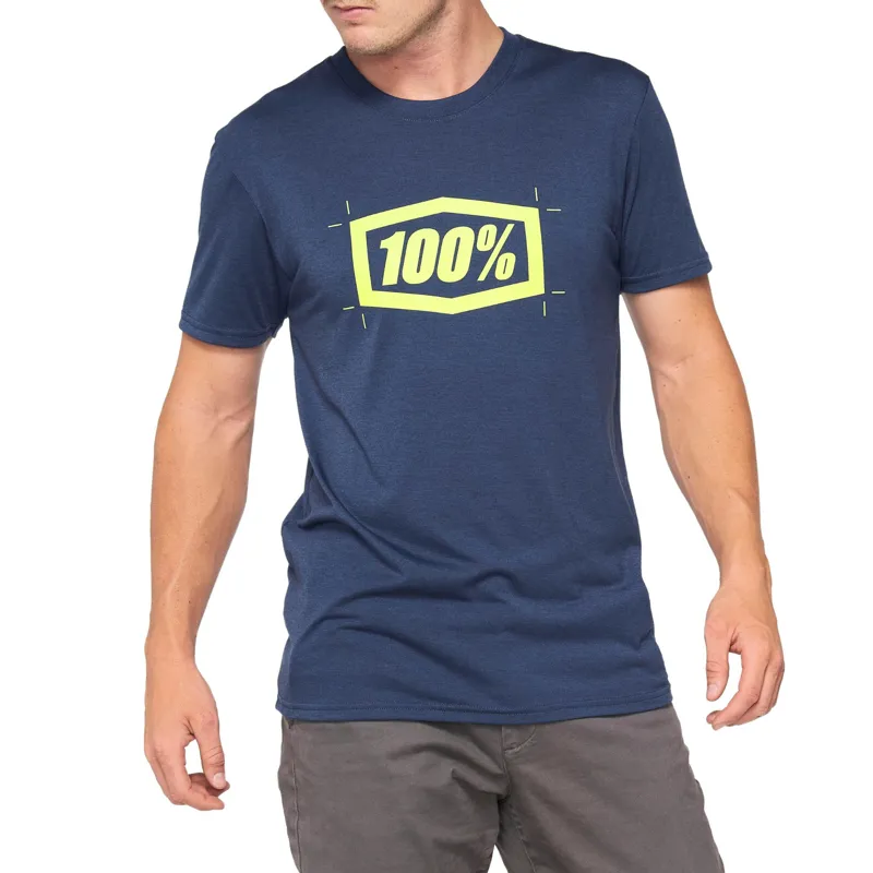 100 Percent Cropped Technical T-Shirt - Navy-2