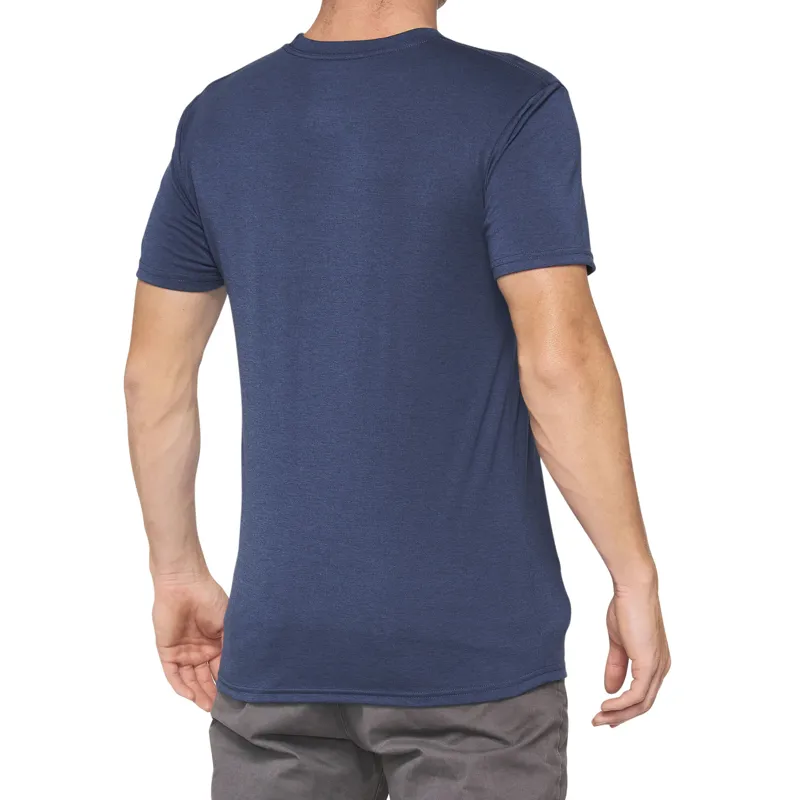 100 Percent Cropped Technical T-Shirt - Navy-1