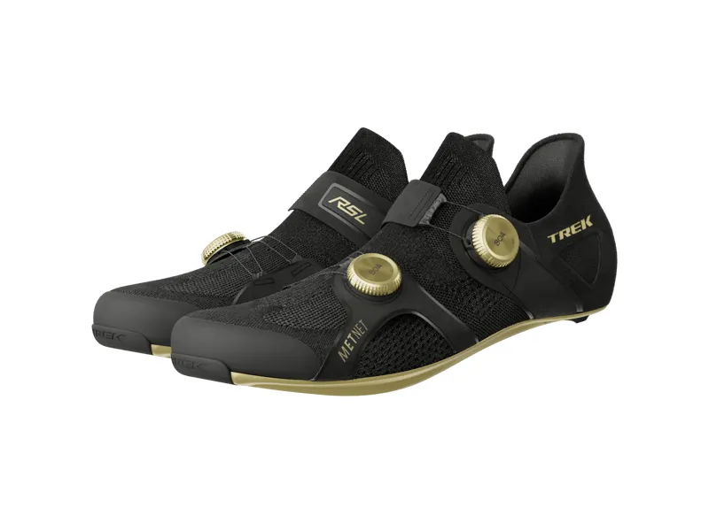 Trek RSL Knit Road Cycling Shoes - Black/Gold-3