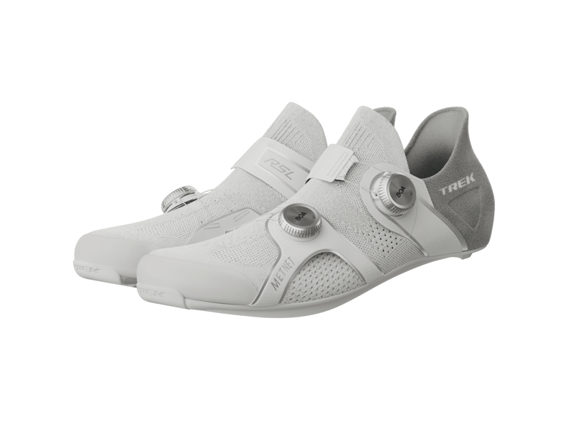 Trek RSL Knit Road Cycling Shoes - White/Silver-3