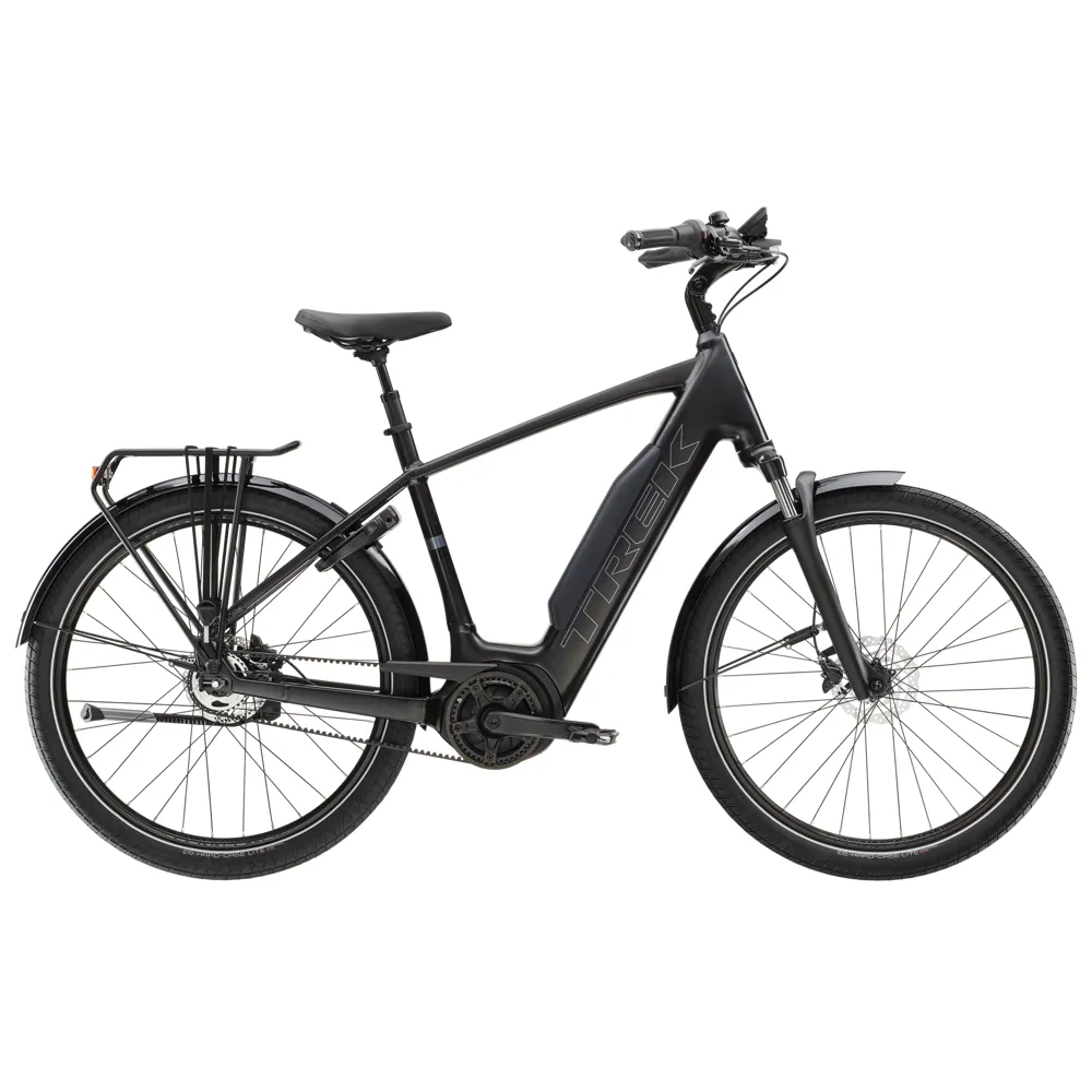 uPRISE Bikes Trek District+ 4 800wh 2026 Electric Hybrid Bike - Trek Black Satin | Price match, 365 day return s, 18-Month Warranty, Finance Available & Free UK Delivery