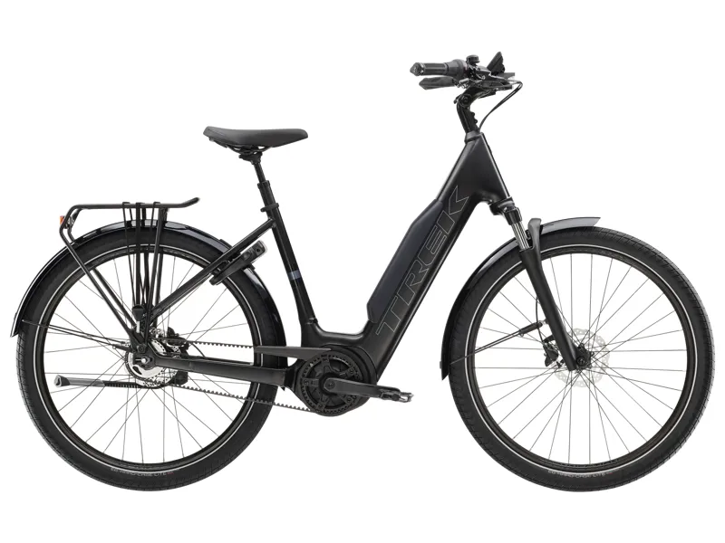 Trek District+ 4 Lowstep 800wh 2026 Electric Hybrid Bike - Trek Black