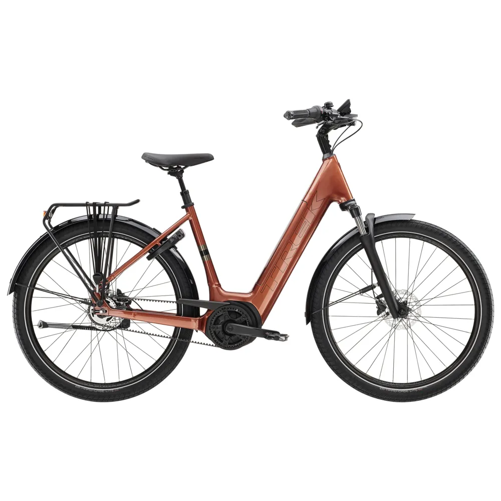 uPRISE Bikes Trek District+ 4 Lowstep 545wh 2025 Electric Hybrid Bike - Pennyflake | Price match, 365 day return s, 18-Month Warranty, Finance Available & Free UK Delivery