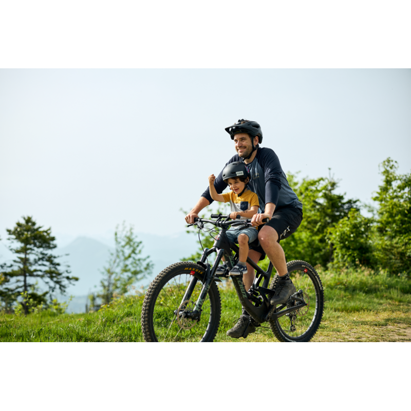 Kids Ride Shotgun MTB Front Children's Bike Seat + Handlebars Combo - Black-4