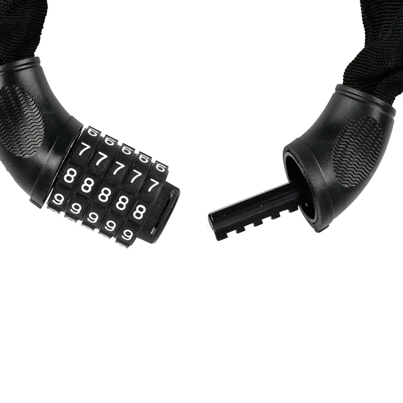 Oxford Combi Chain 6 Combination Chain Lock - 900mm x 6mm - Black-3