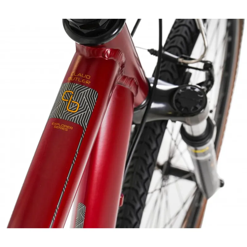 Claud Butler Explorer 2.0 Hybrid Bike - Red-3