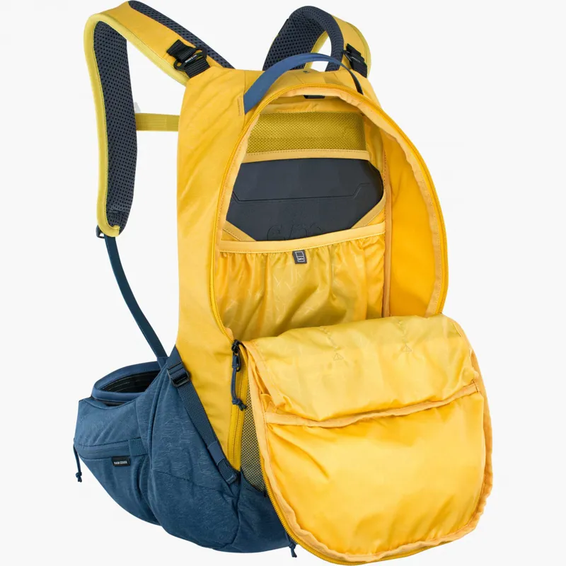 Evoc Trail Pro Protector 16 Litres Backpack - Curry/Denim-3