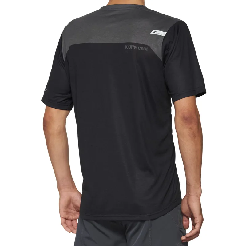 100 Percent Airmatic Men's Short Sleeve Jersey - Black/Charcoal-1