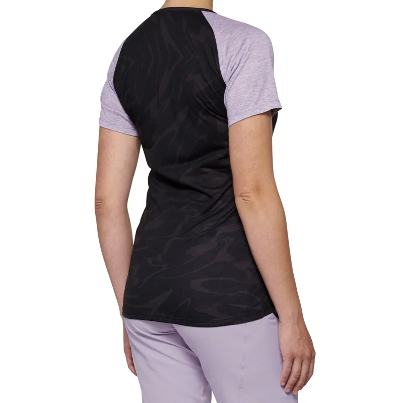 100 Percent Airmatic Short Sleeve Women's - Black/Lavender-1