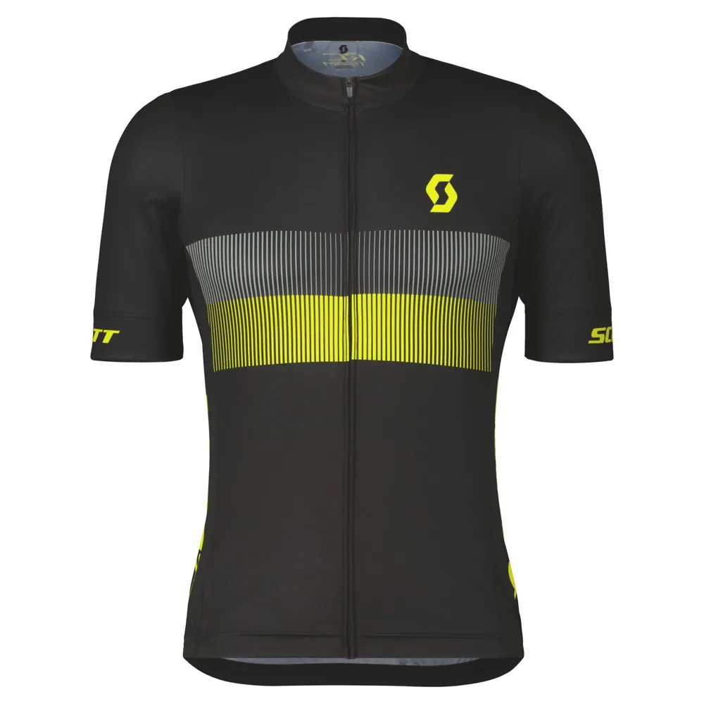 uPRISE Bikes Scott RC Team 10 Men's Short Sleeve Jersey - Black/Sulphur Yellow | Price match, 365 day return s, 18-Month Warranty, Finance Available & Free UK Delivery