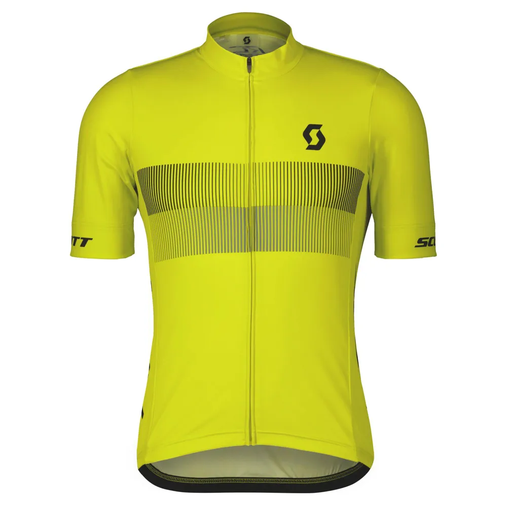 uPRISE Bikes Scott RC Team 10 Men's Short Sleeve Jersey - Sulphur Yellow/Black | Price match, 365 day return s, 18-Month Warranty, Finance Available & Free UK Delivery