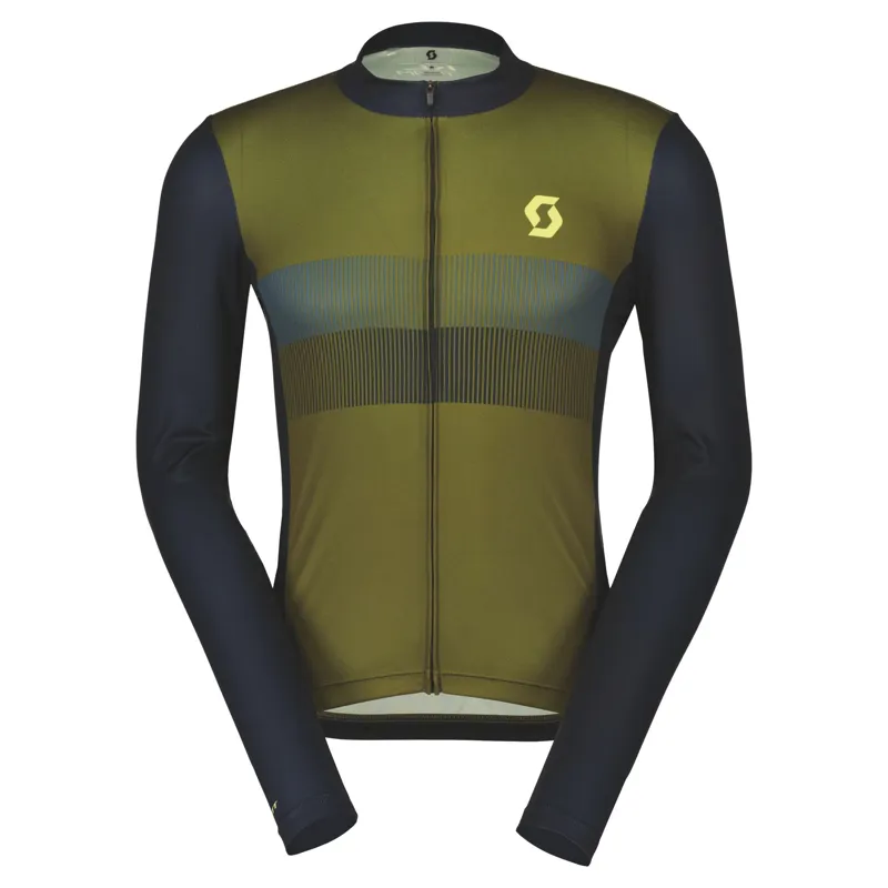 Scott RC Team 10 Men's Long Sleeve Jersey - Fir Green/Bitter Yellow