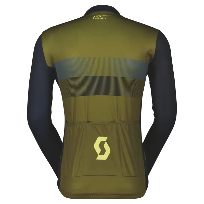 Scott RC Team 10 Men's Long Sleeve Jersey - Fir Green/Bitter Yellow-1