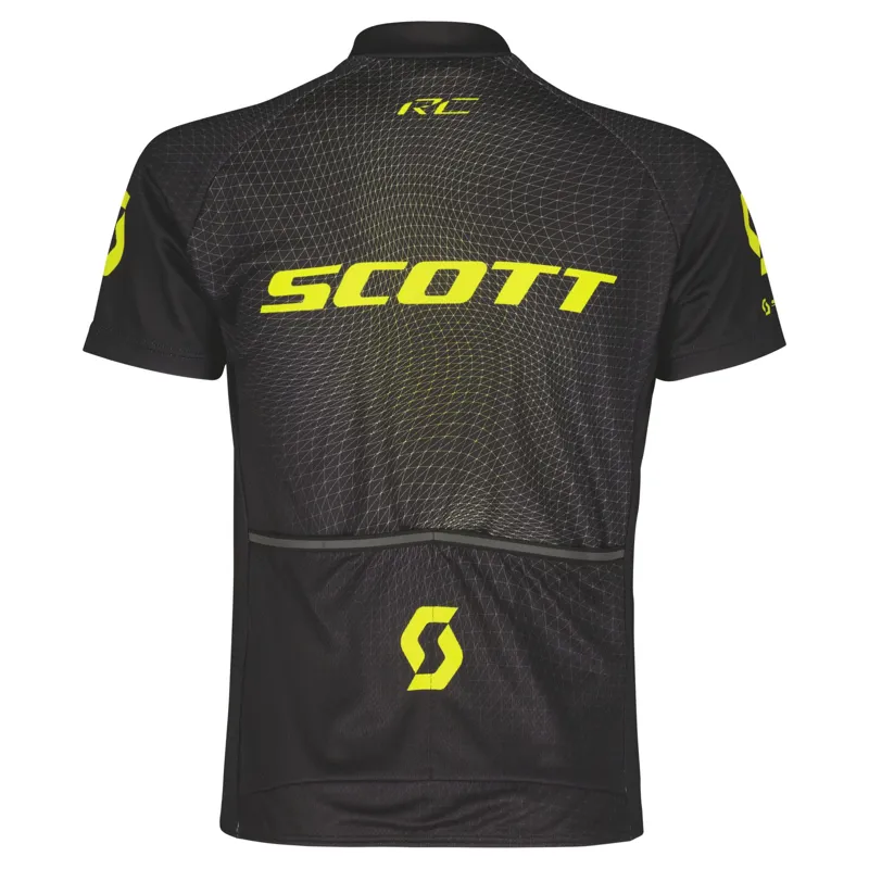 Scott RC Pro Junior Short Sleeve Jersey - Black/Sulphur Yellow-1
