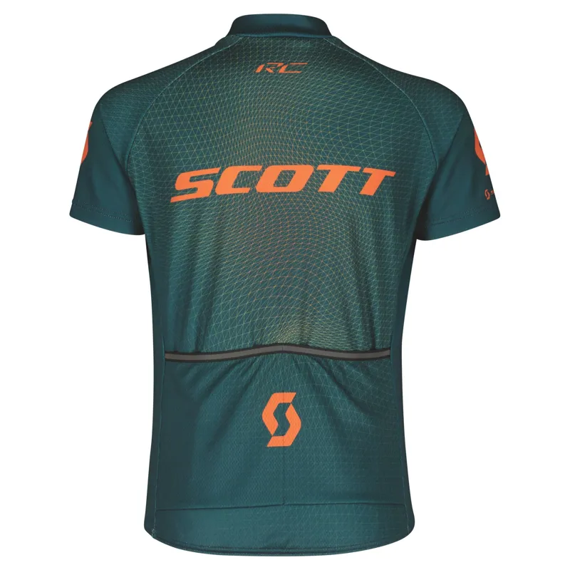 Scott RC Pro Junior Short Sleeve Jersey - Aruba Green/Braze Orange-1