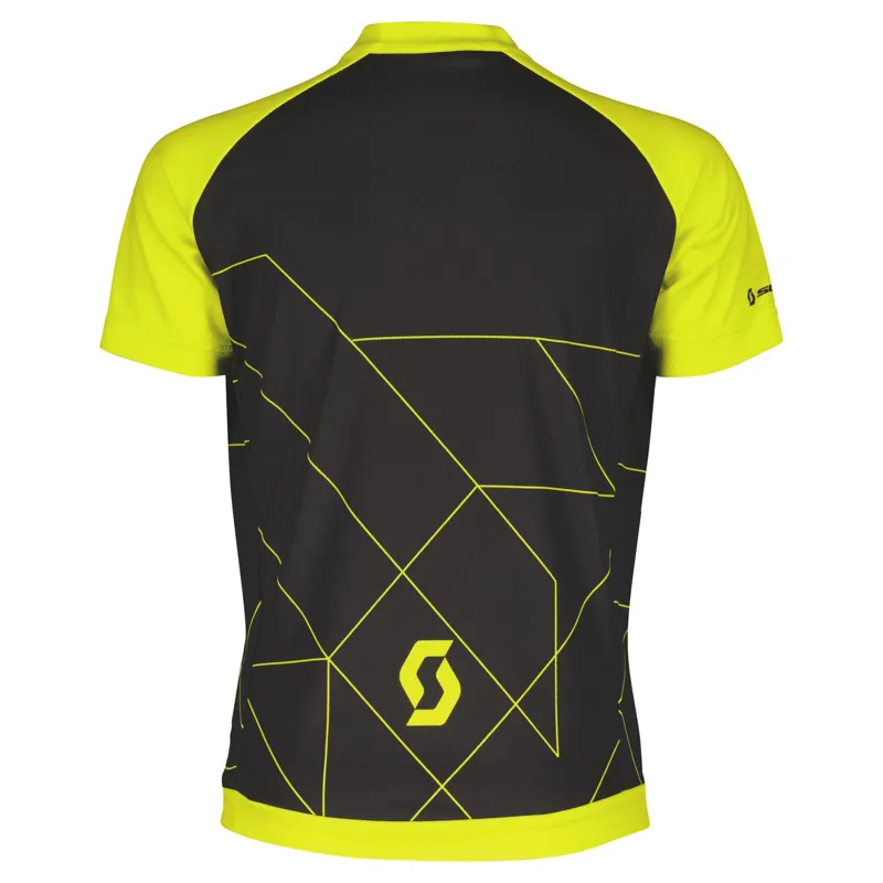 Scott RC Team Junior Short Sleeve Jersey - Black/Sulphur Yellow-1