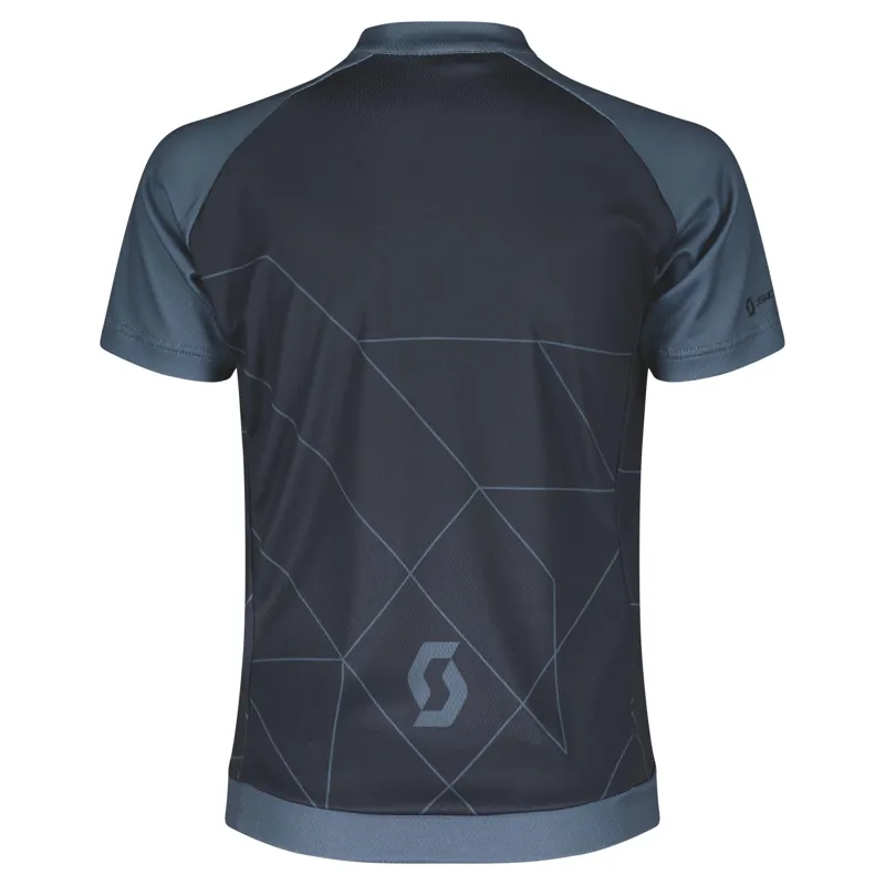 Scott RC Team Junior Short Sleeve Jersey - Dark Blue/Metal Blue-1