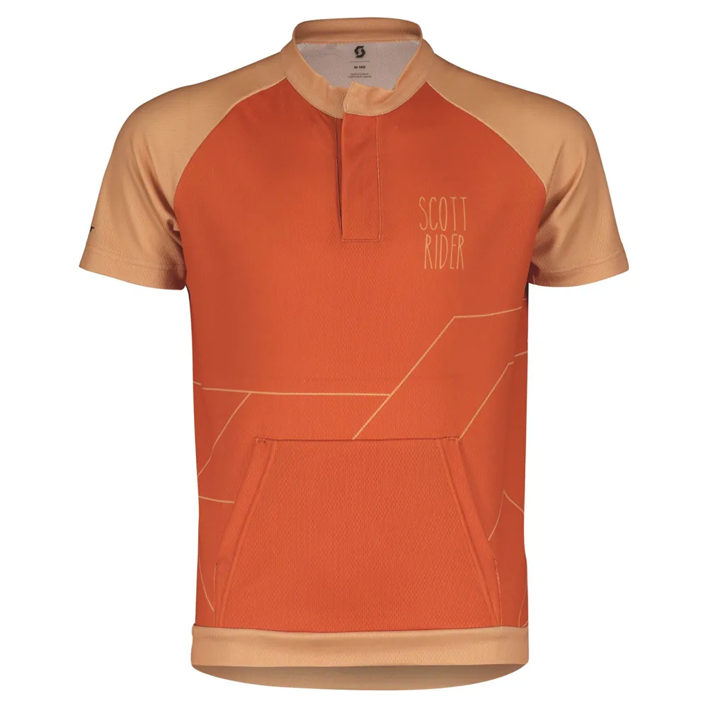 uPRISE Bikes Scott RC Team Junior Short Sleeve Jersey - Rose Beige/Braze Orange | Price match, 365 day return s, 18-Month Warranty, Finance Available & Free UK Delivery