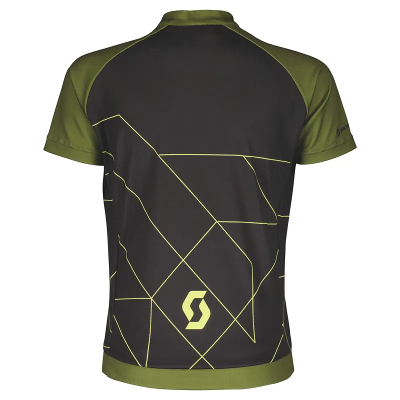 Scott RC Team Junior Short Sleeve Jersey - Black/Fir Green-1