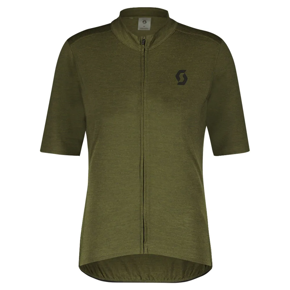 uPRISE Bikes Scott Gravel Merino Men's Short Sleeve Jersey - Fir Green/Black | Price match, 365 day return s, 18-Month Warranty, Finance Available & Free UK Delivery