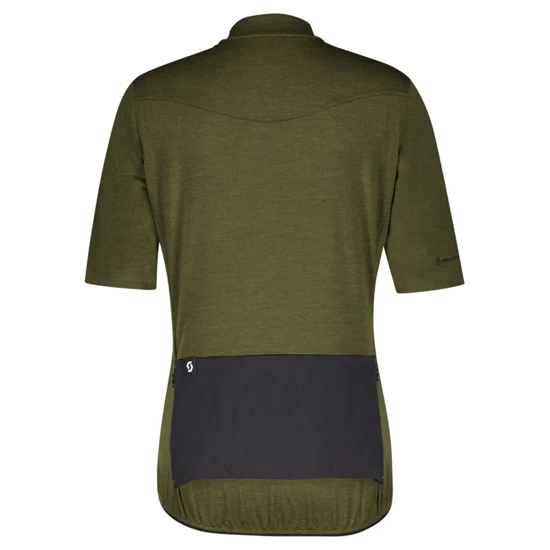 Scott Gravel Merino Men's Short Sleeve Jersey - Fir Green/Black-1