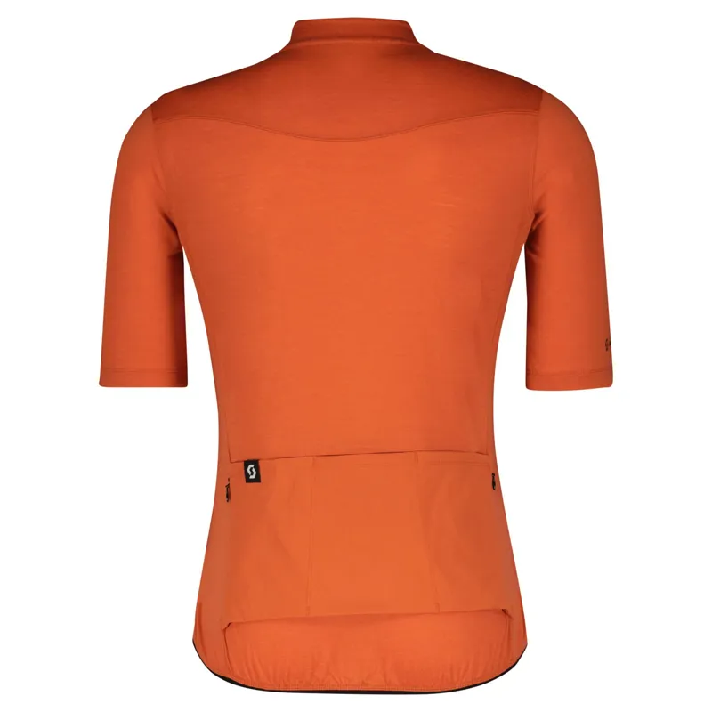 Scott Gravel Merino Men's Short Sleeve Jersey - Braze Orange/Dark Grey-1
