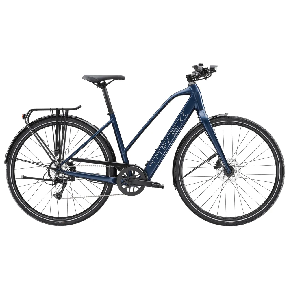 uPRISE Bikes Trek FX+ 2 Stagger LT 2025 Women's Electric Hybrid Bike - Mulsanne Blue | Price match, 365 day return s, 18-Month Warranty, Finance Available & Free UK Delivery