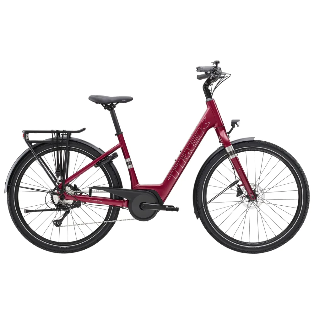 uPRISE Bikes Trek Verve+ 1 Lowstep Women's 2026 Electric Bike - Rage Red | Price match, 365 day return s, 18-Month Warranty, Finance Available & Free UK Delivery