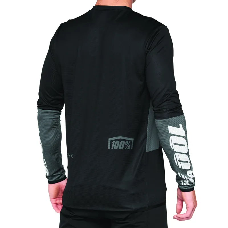 100 Percent R-Core X Long Sleeve Jersey - Charcoal/Black-1