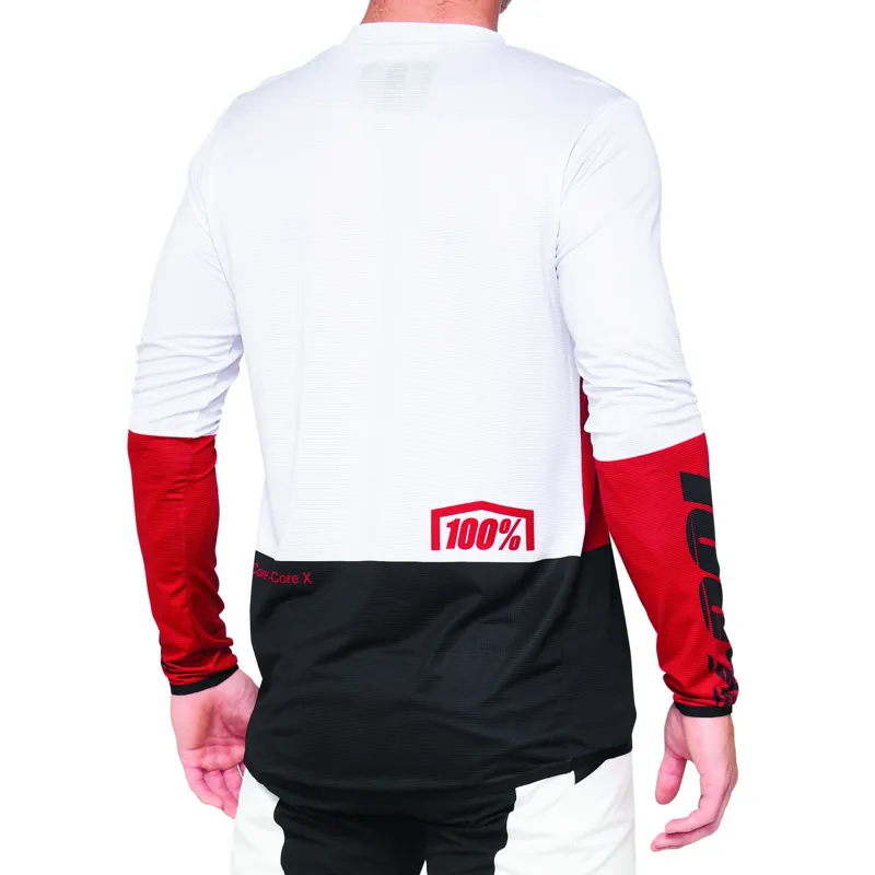 100 Percent R-Core X Long Sleeve Jersey - Cherry/Black-1