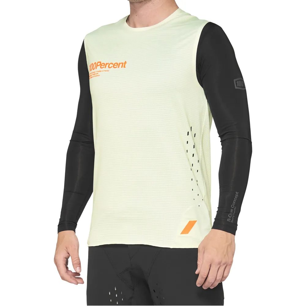uPRISE Bikes 100 Percent R-Core Concept Long Sleeve Jersey - Yellow | Price match, 365 day return s, 18-Month Warranty, Finance Available & Free UK Delivery